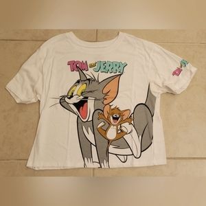 Tom & Jerry Crop Top Shirt* Never Worn *Size L* originally purchased from Macys.